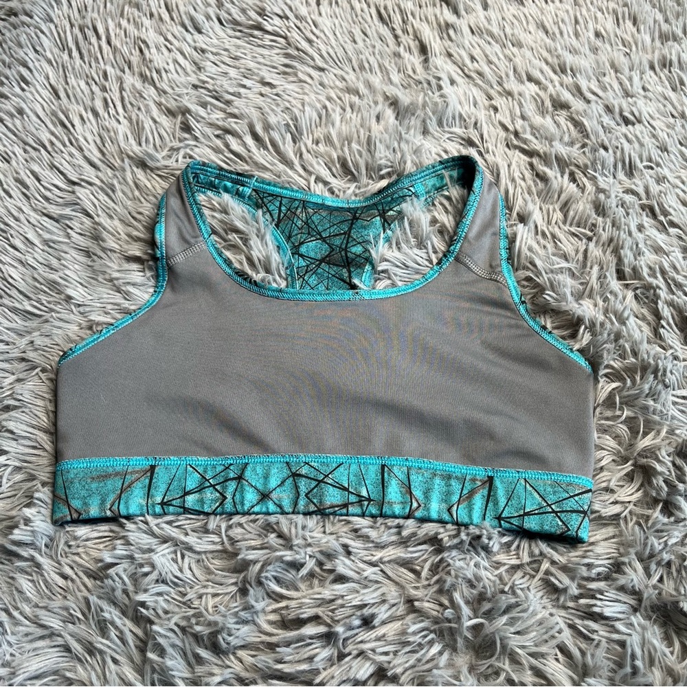 Nike Pro Sports Bra Womens Small Blue Black Dri Fit Swoosh - Picture 8 of 8
